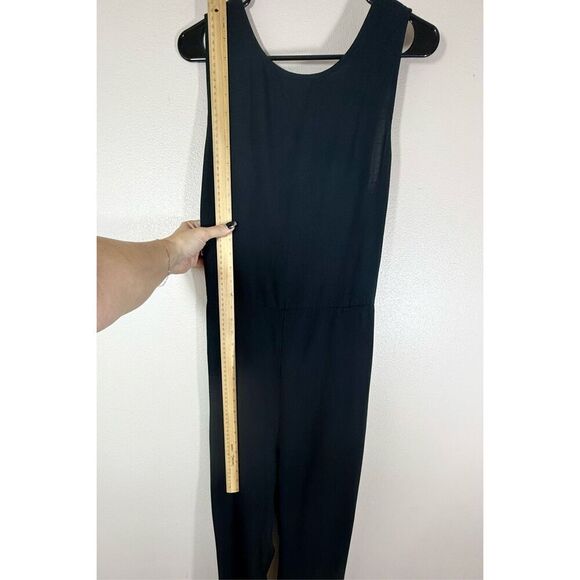 Marine Layer Black Eloise Belted Sleeveless Women’s Jumpsuit Romper Large - Picture 8 of 15
